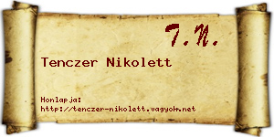 Tenczer Nikolett névjegykártya