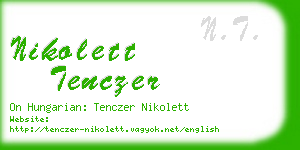 nikolett tenczer business card